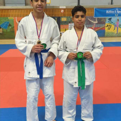 Finale Championnat du Rhône UFOLEP 2026 - Abdallah et Mohammed  après ==> Champions du Rhône 2026